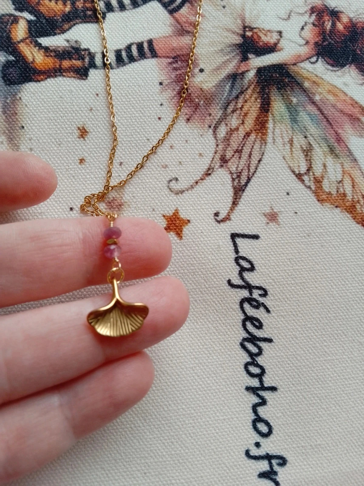 Collier bohème pierres de tourmaline – photo 2